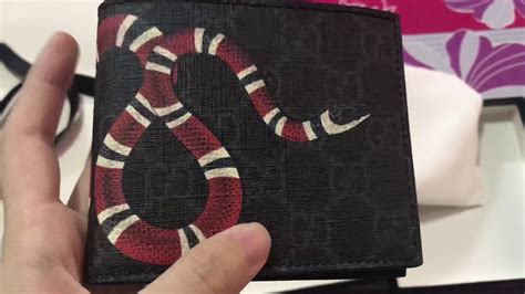 king snake gucci wallet|authentic Gucci snake wallet.